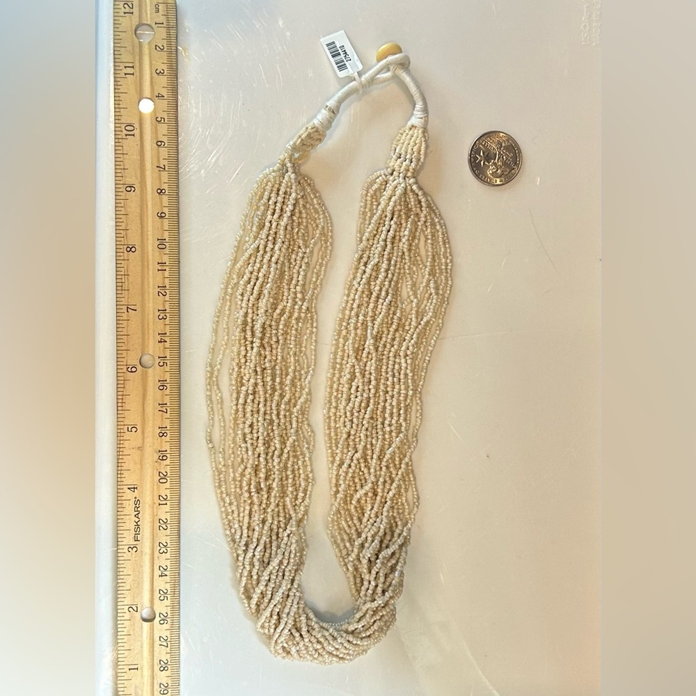 White multi layered necklace